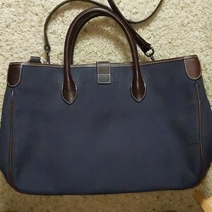 Dooney & Bourke Navy Canvas tote DL50C W5  *NWOT*
